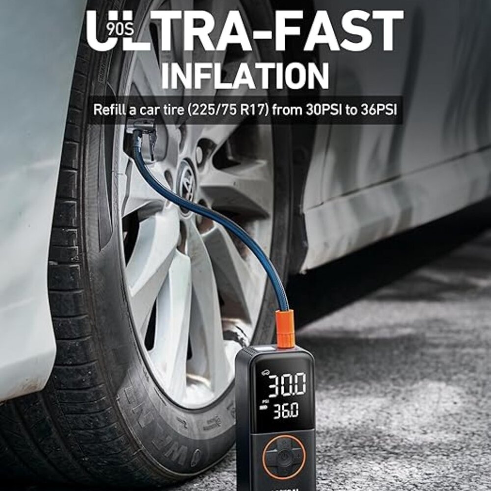NEW IN BOX! Portable High-Speed Tire Inflator with 5 Inflation Modes & LED Light